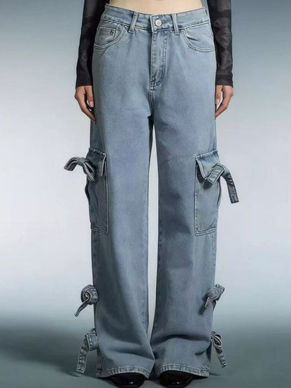 Bow Wide Leg Jeans