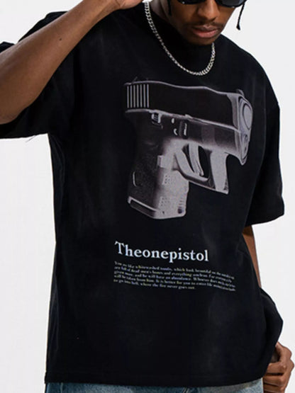 Men's Graphic Round Neck Oversized T-Shirt