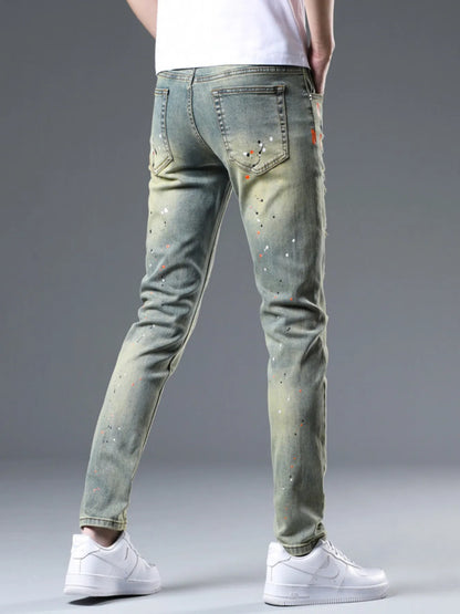Men's Distressed Slim Fit Jeans