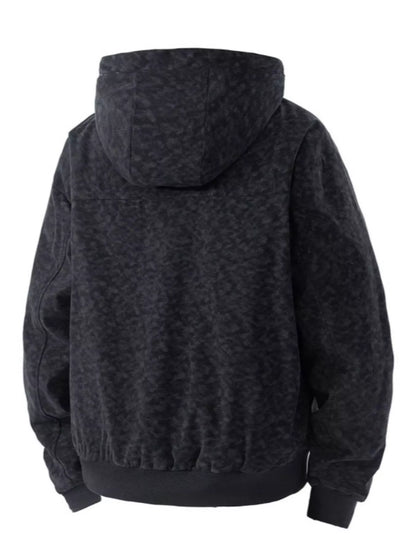 Men's Zip Up Hooded Bomber Jacket