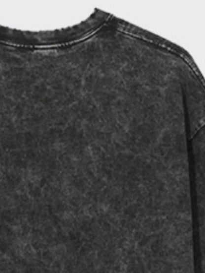Men's Vintage Graphic Round Neck Oversized T-Shirt
