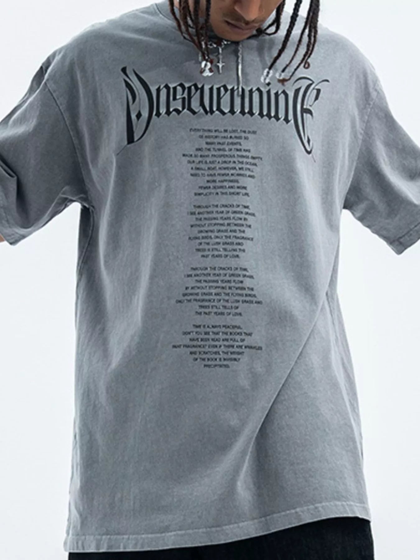 Men's Short Sleeve Oversized T-Shirt Gray