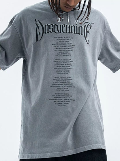 Men's Short Sleeve Oversized T-Shirt Gray