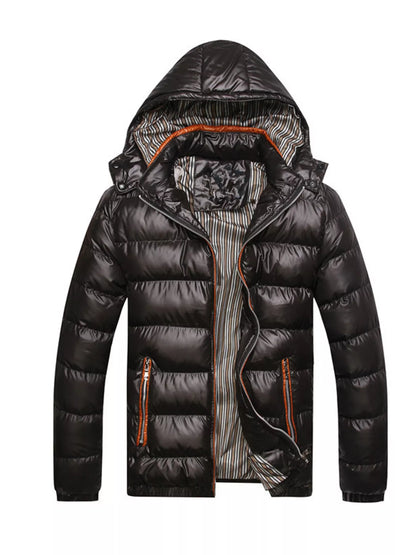 Men's Lightweight Hooded Puffer Jacket Black