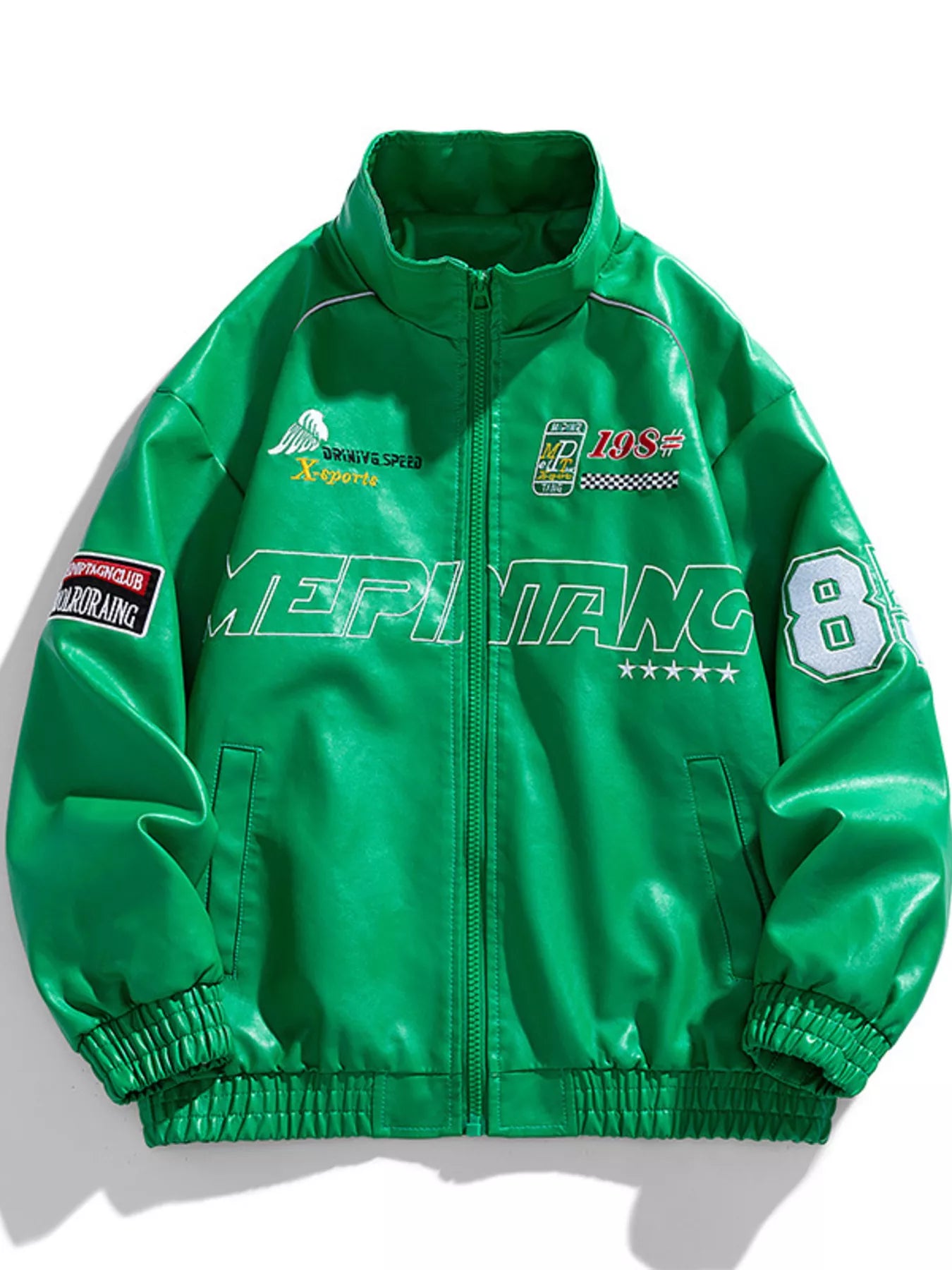 Men's Zip Up Long Sleeve Jacket Green