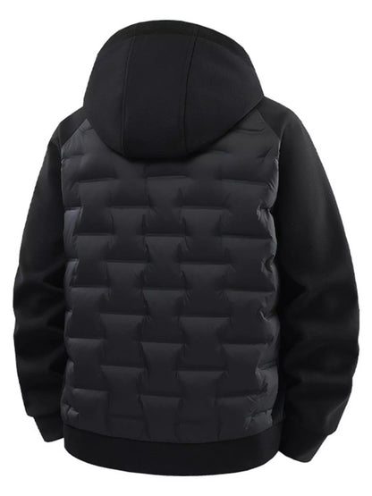 Men's Plus Size Hooded Padded Jacket