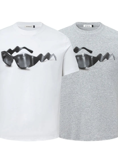 Men's Sunglasses Graphic Round Neck Short Sleeve T-Shirt