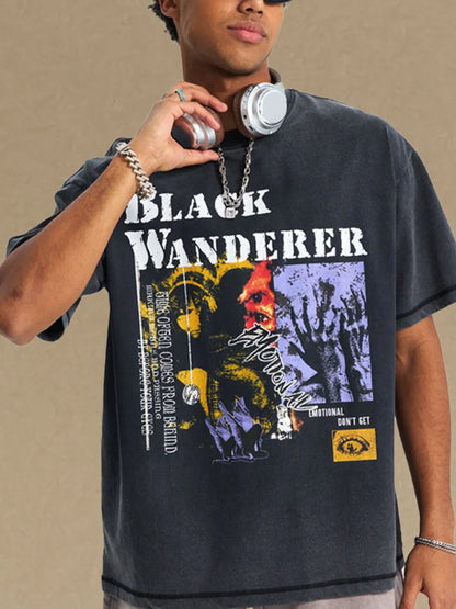 Men's Graphic Round Neck Half Sleeve T-Shirt