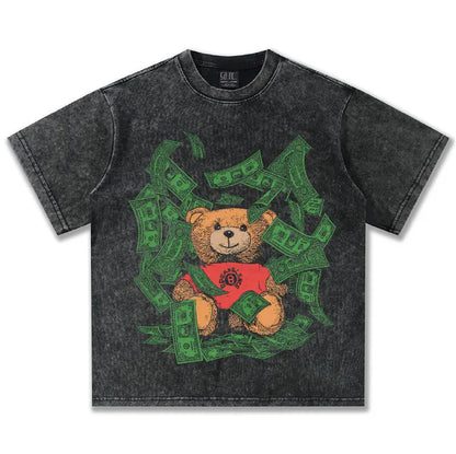 Men's Money Bear Graphic Short Sleeve T-Shirt