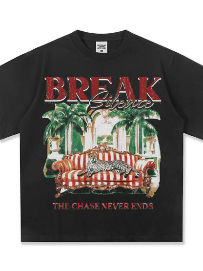 Men's Graphic Round Neck Oversized T-Shirt