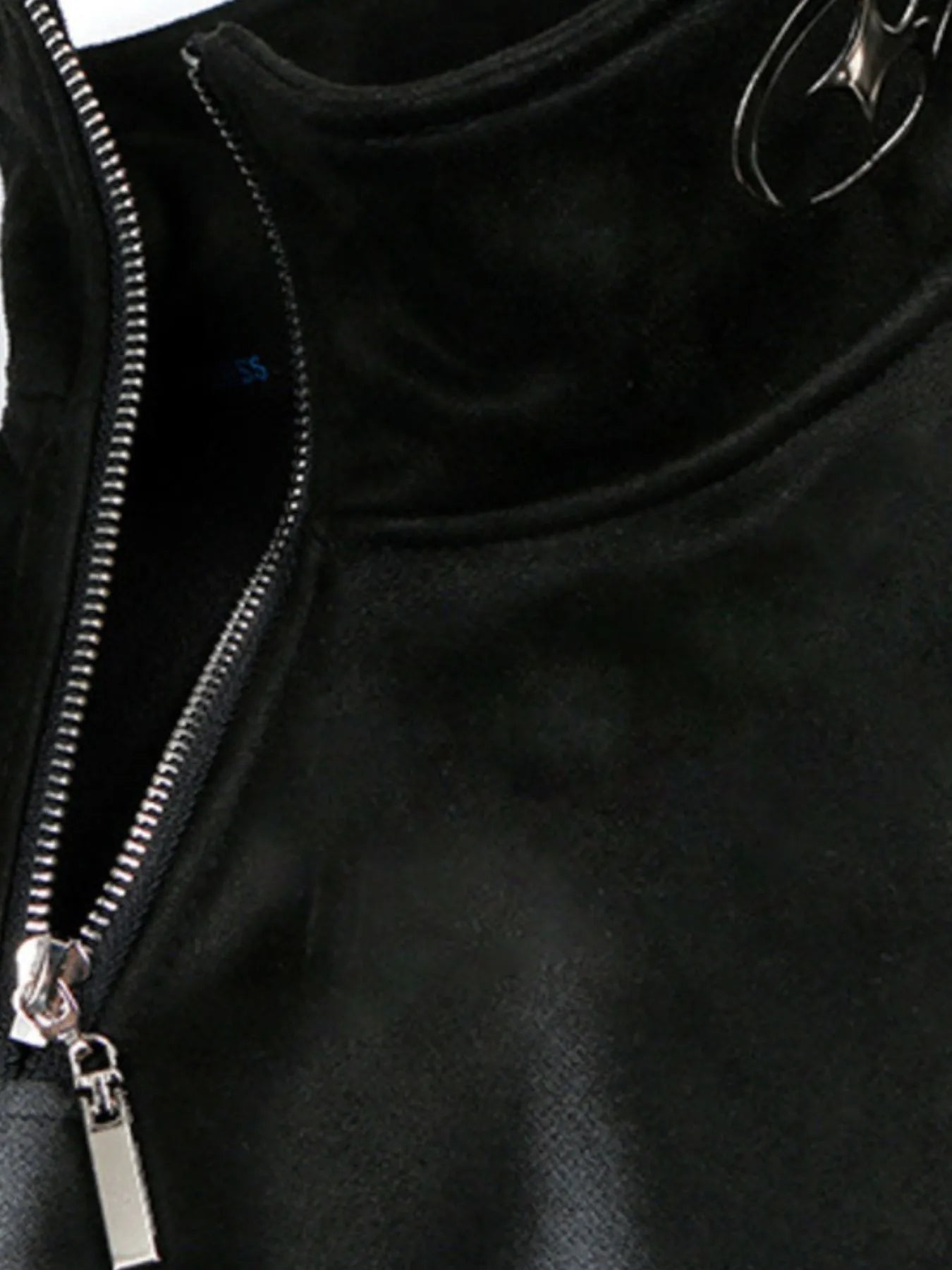 Men's Oversized Zipper Detail Turtleneck Sweatshirt