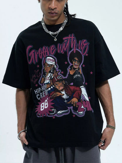 Men's Graphic Round Neck Half Sleeve T-Shirt