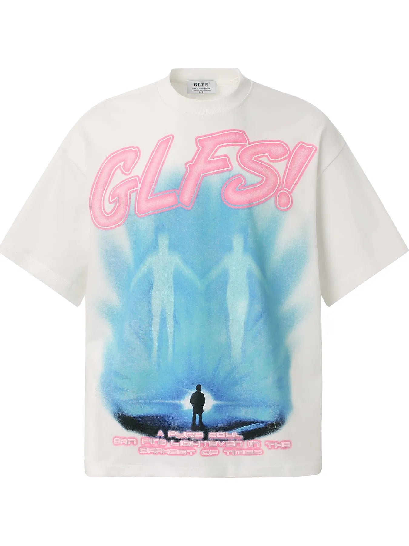 Men's Graphic Round Neck Oversized T-Shirt White