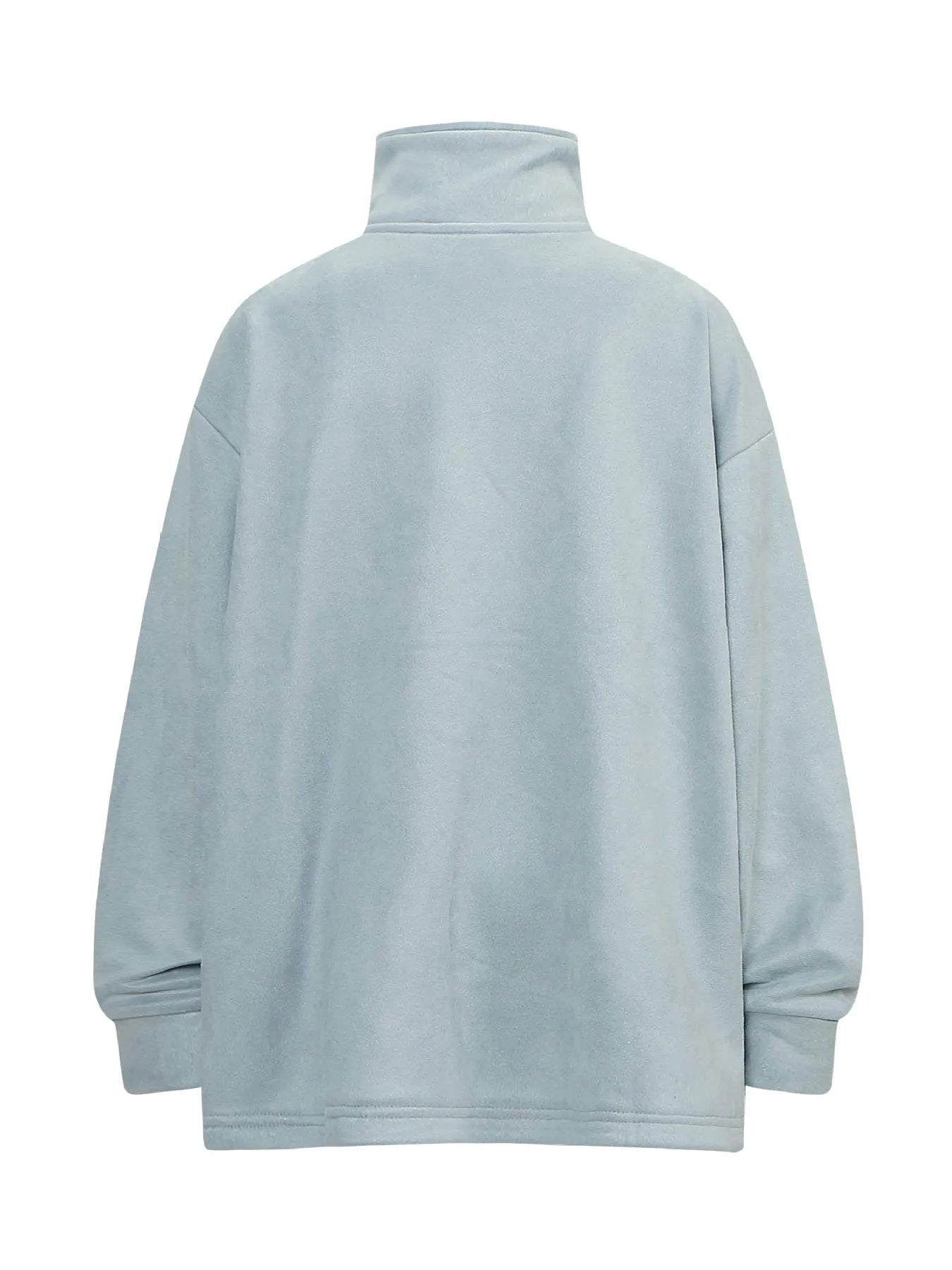 Men's Oversized Zipper Detail Turtleneck Sweatshirt