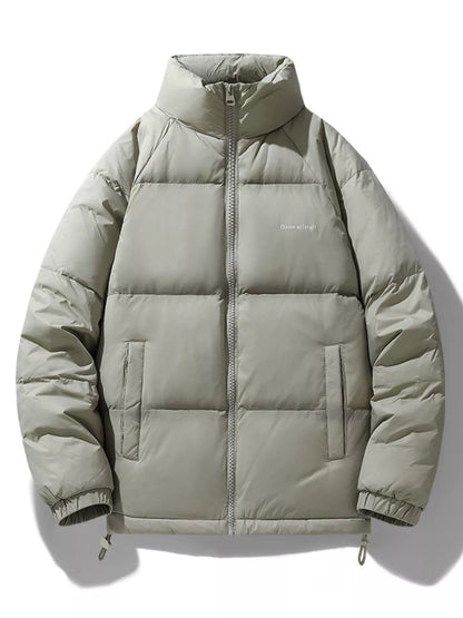 Men's Zip Up Padded Puffer Jacket Green