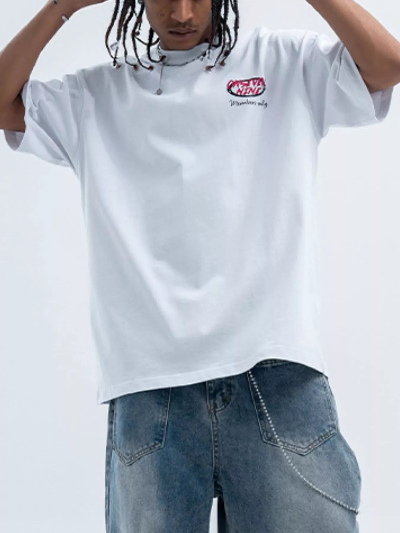 Men's Graphic Short Sleeve Oversized T-Shirt White