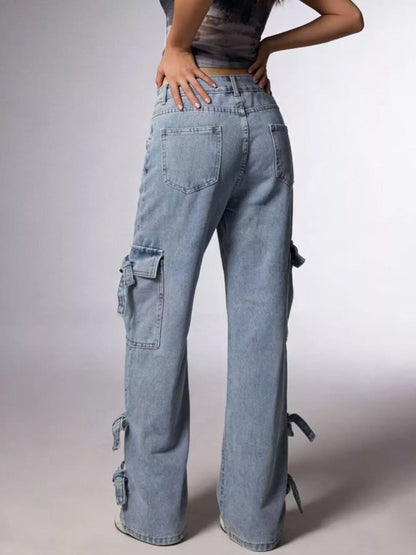 Bow Wide Leg Jeans