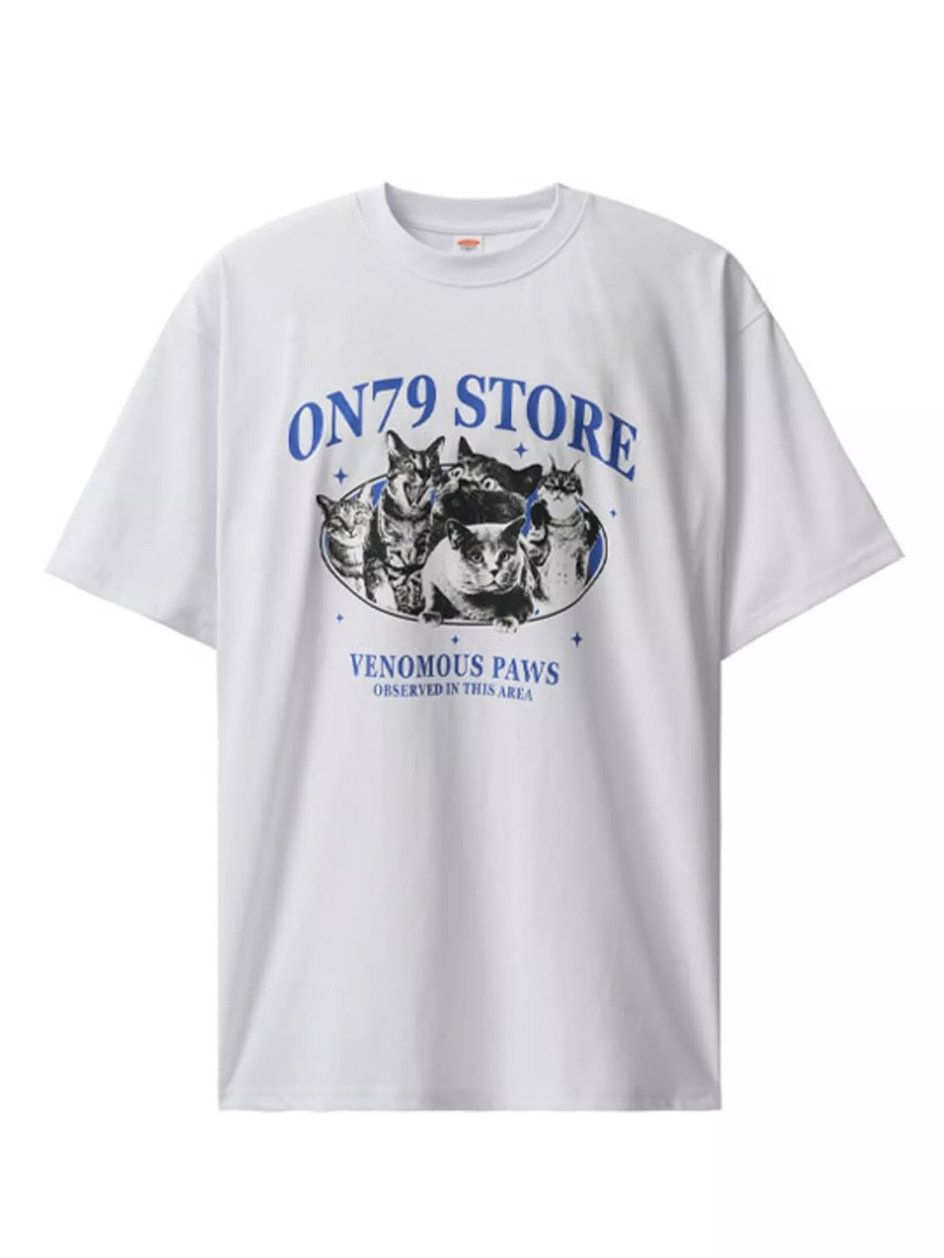 Men's Graphic Round Neck Short Sleeve T-Shirt White