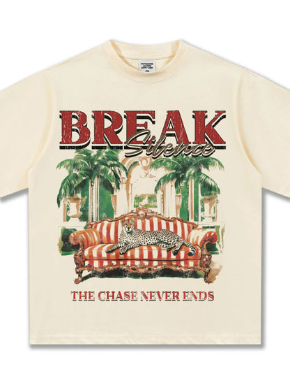 Men's Graphic Round Neck Oversized T-Shirt