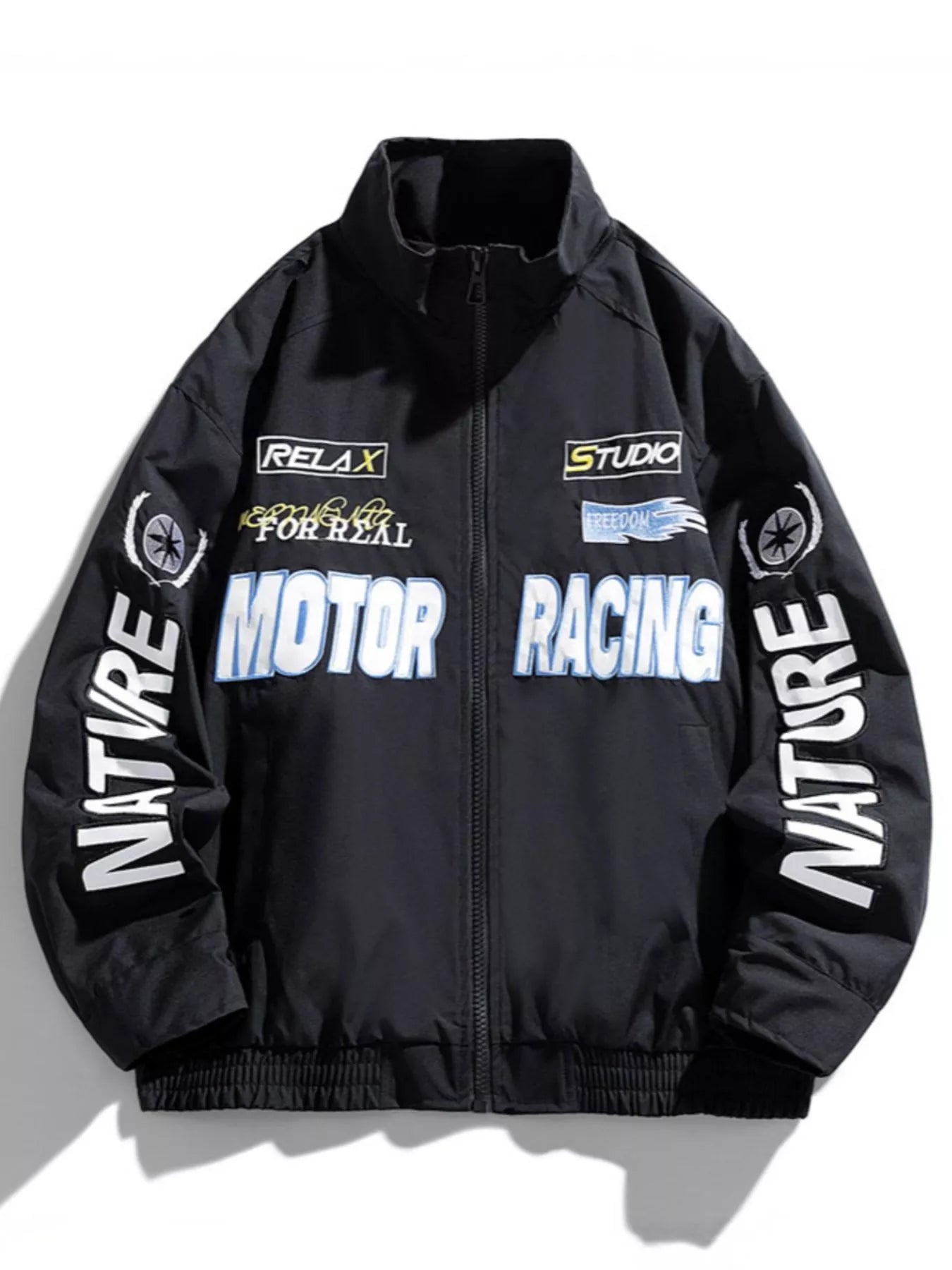 Men's Zip Up Casual Jacket Black