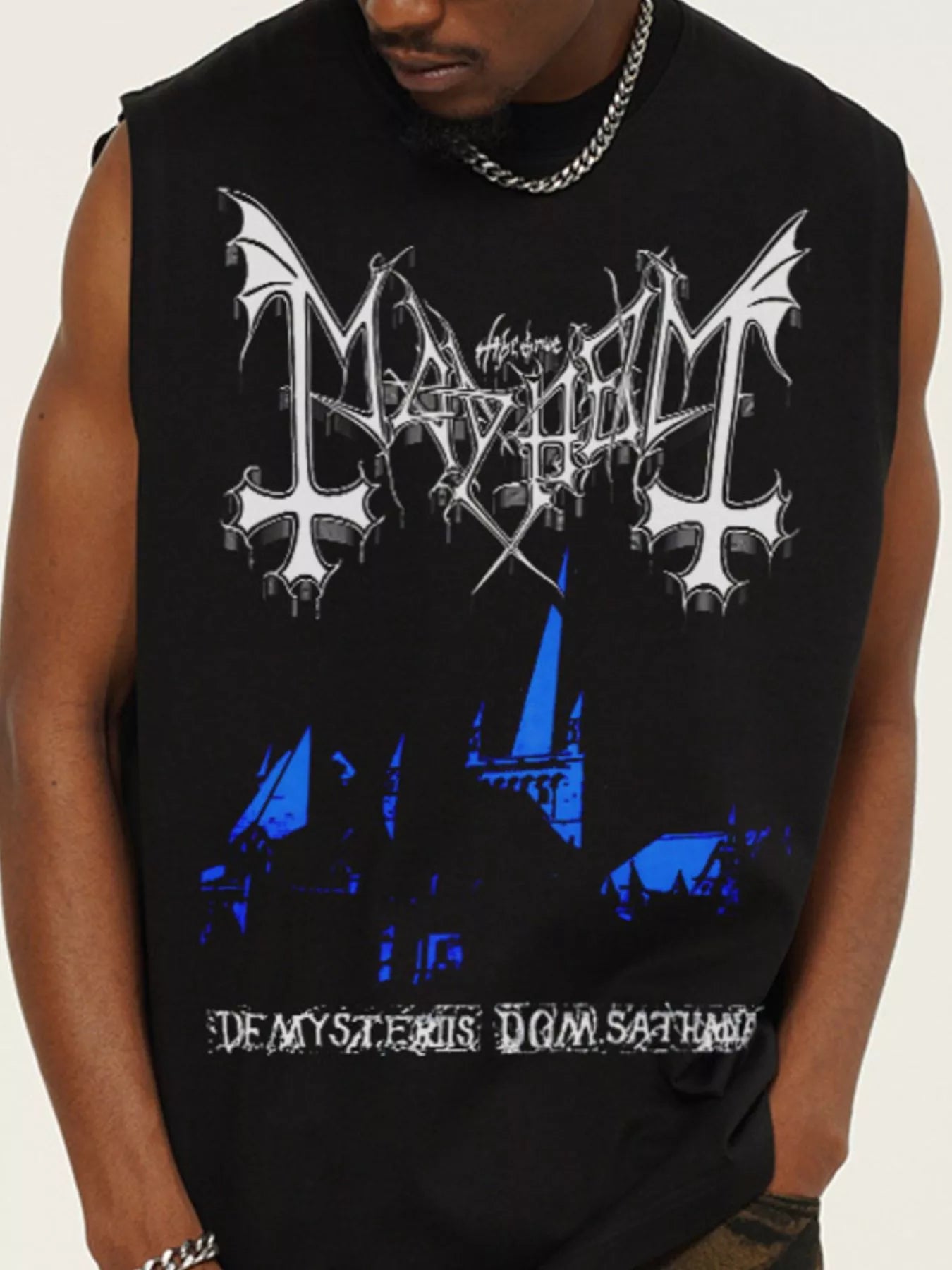 Men's Graphic Vintage Wash Tank Top Black