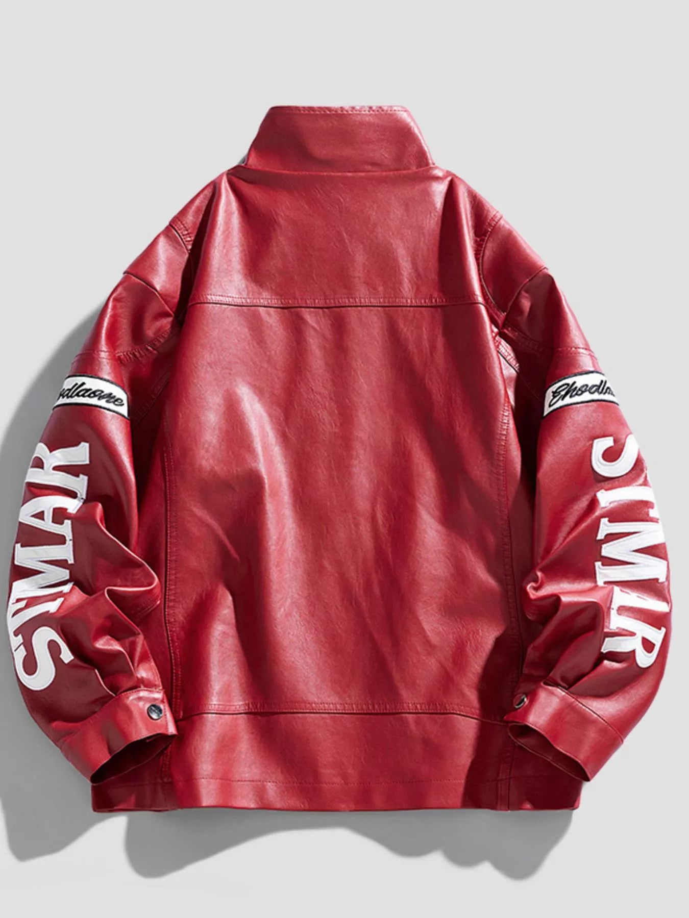 Men's Faux Leather Zip Up Jacket