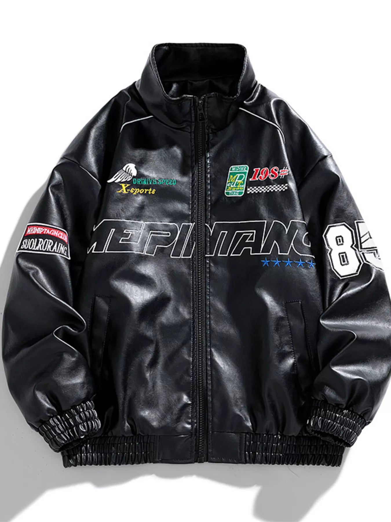 Men's Zip Up Long Sleeve Jacket Black