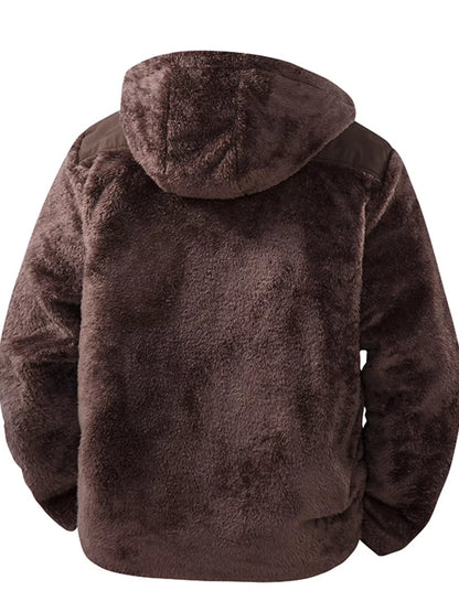Men's Zip Up Fleece Hooded Jacket