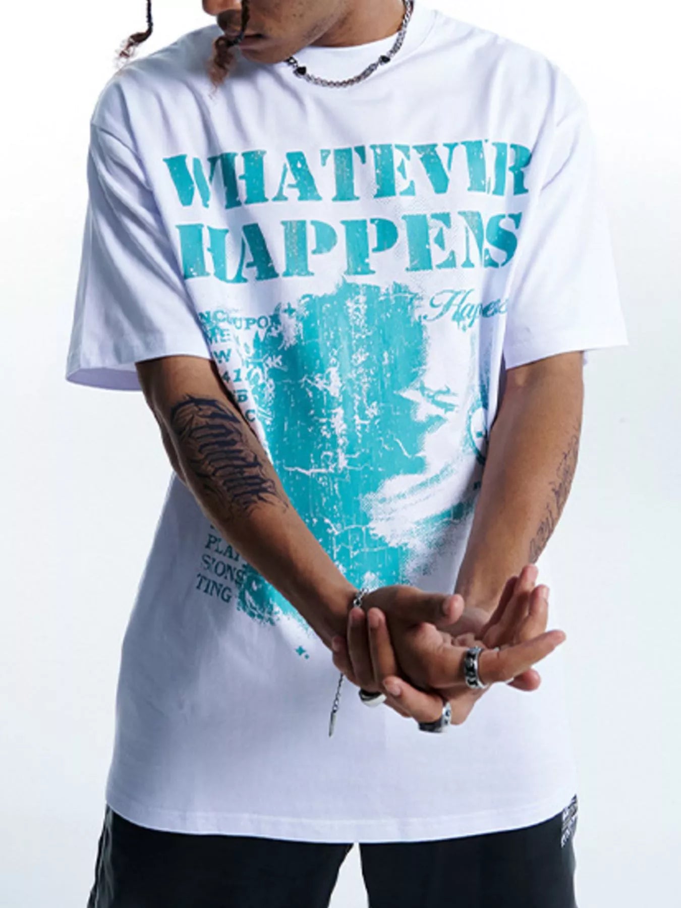Men's Round Neck Short Sleeve T-Shirt White