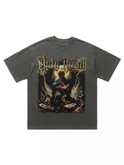 Men's Graphic Round Neck Oversized T-Shirt