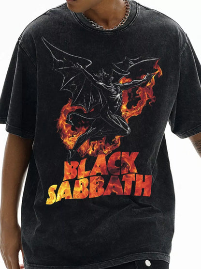 Men's Black Sabbath Graphic Vintage T-Shirt Dark Gray