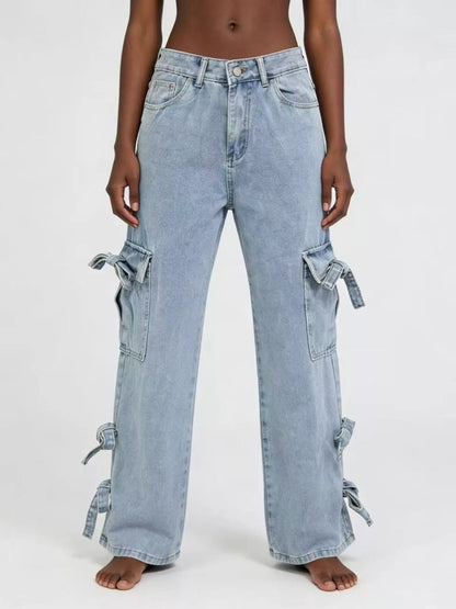 Bow Wide Leg Jeans