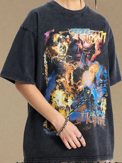 Men's Graphic Round Neck Half Sleeve T-Shirt