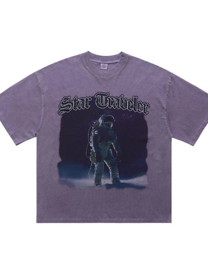 Men's Star Traveler Graphic Oversized T-Shirt
