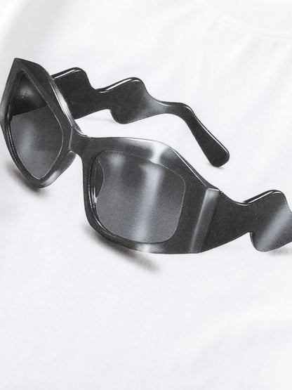 Men's Sunglasses Graphic Round Neck Short Sleeve T-Shirt