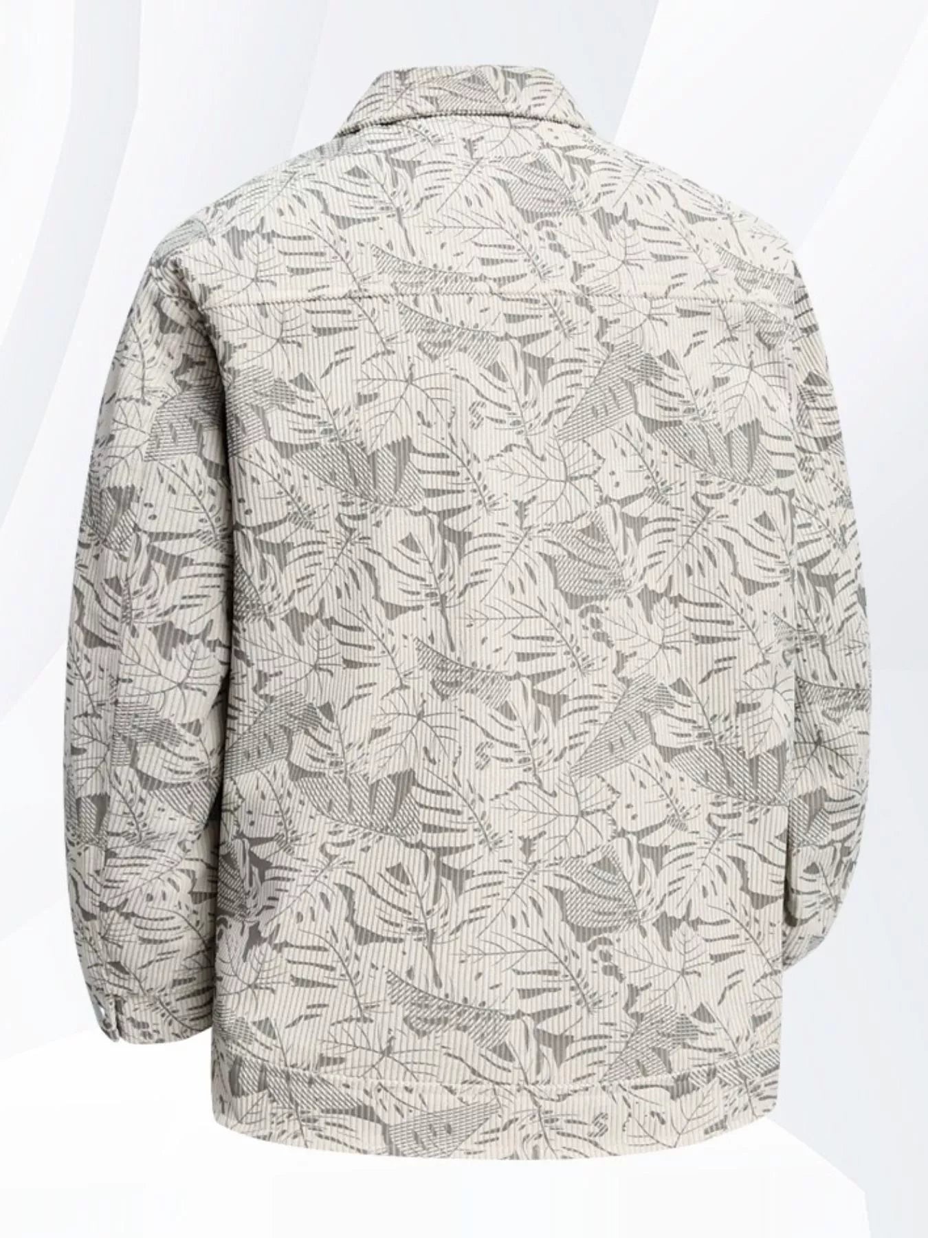 Men's Printed Snap Down Casual Jacket
