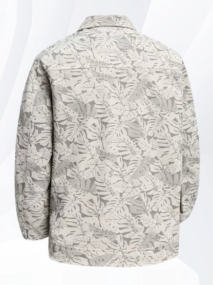 Men's Printed Snap Down Casual Jacket