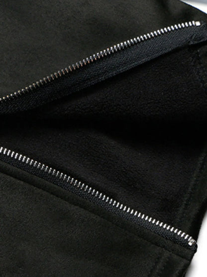 Men's Oversized Zipper Detail Turtleneck Sweatshirt