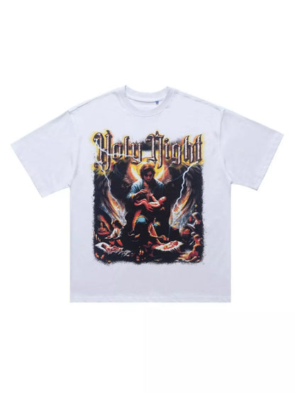 Men's Graphic Round Neck Oversized T-Shirt