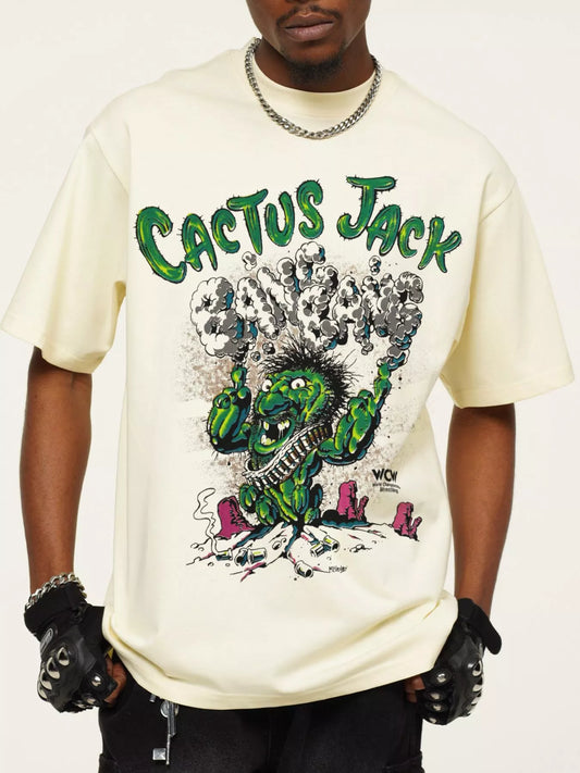 Men's Graphic Short Sleeve T-Shirt Cream