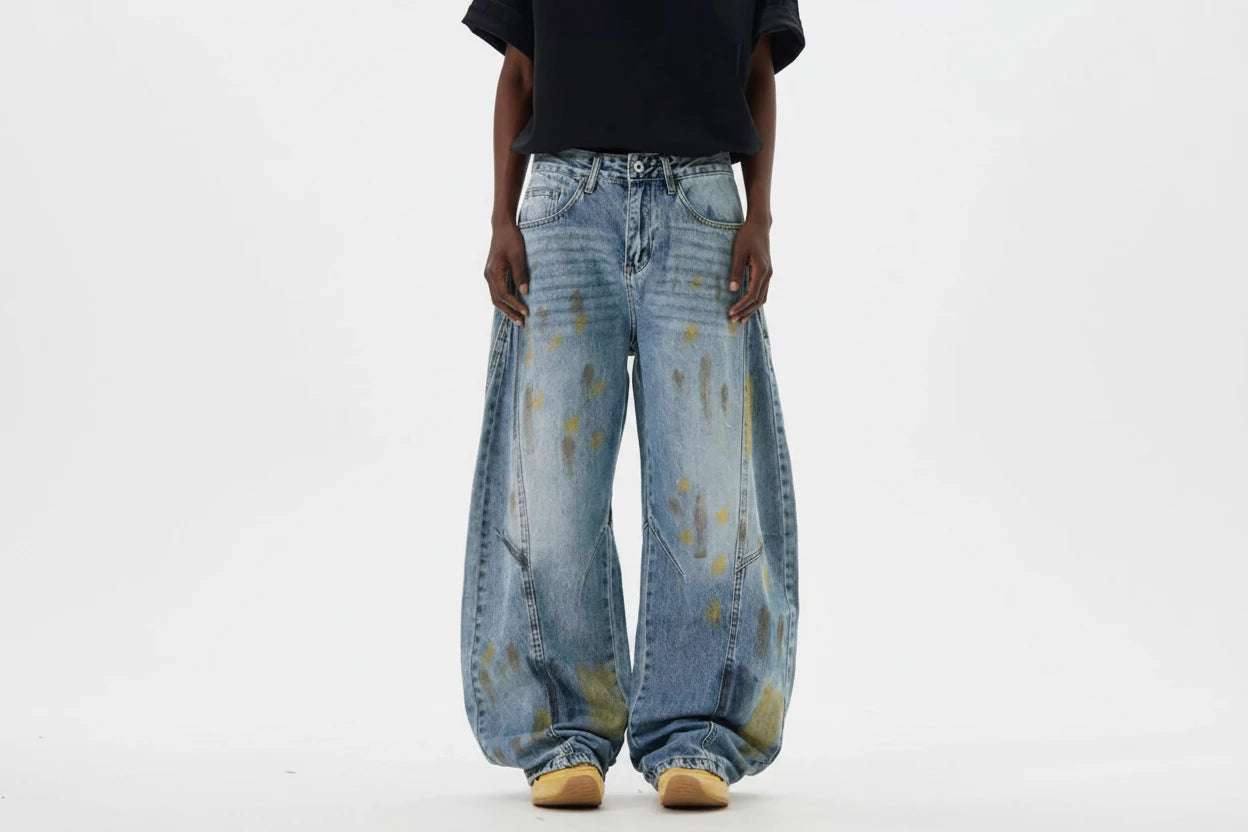 Men's Wide Leg Jeans Blue