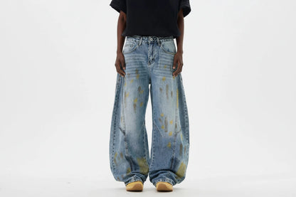 Men's Wide Leg Jeans Blue
