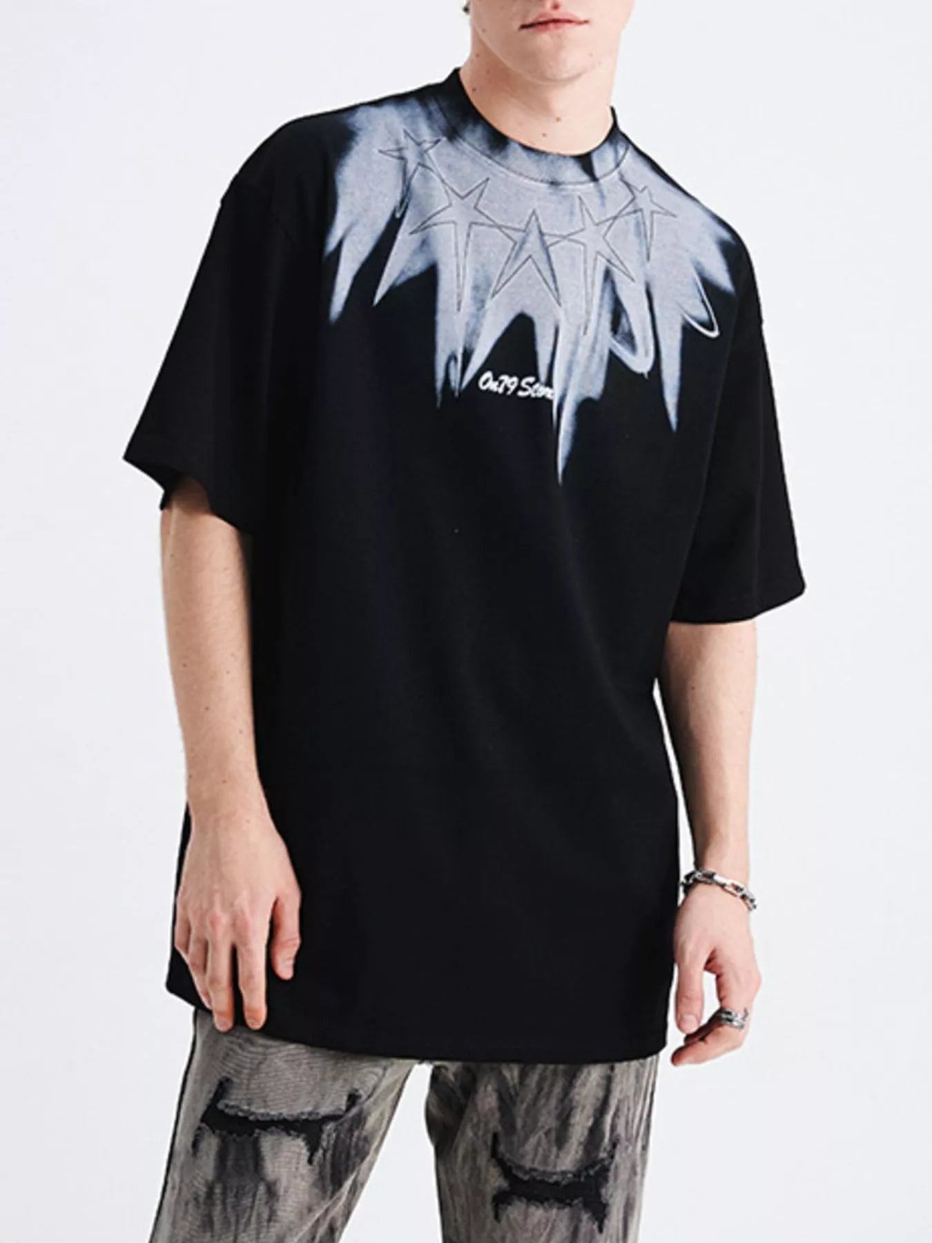 Men's Round Neck Half Sleeve T-Shirt Black