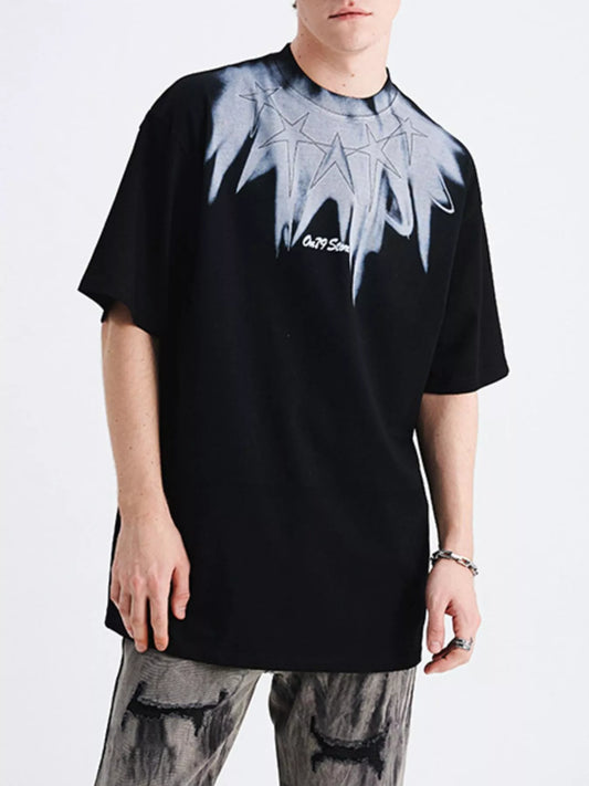Men's Round Neck Half Sleeve T-Shirt Black