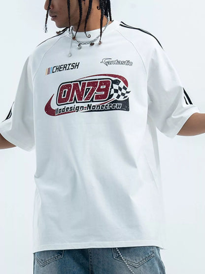 Men's Graphic Round Neck Oversized T-Shirt