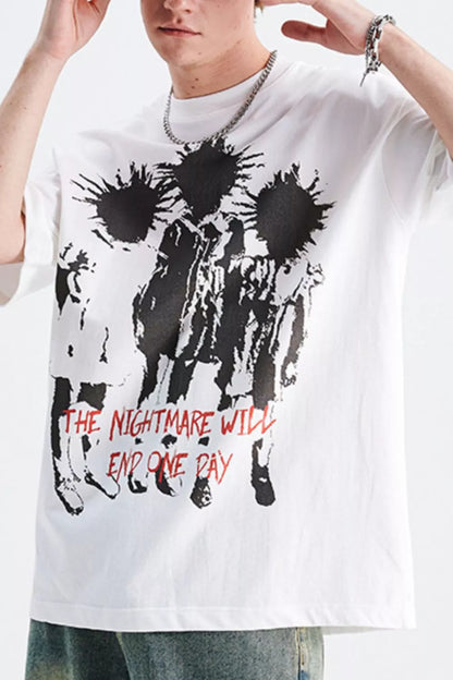 Men's Graphic Round Neck Oversized T-Shirt