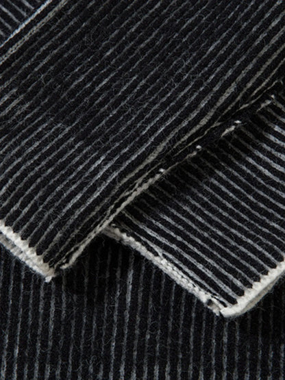 Men's Ribbed Turtleneck Long Sleeve Sweater