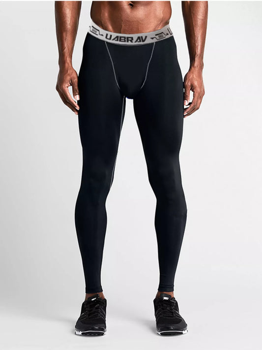 Men's Breathable Active Leggings Black