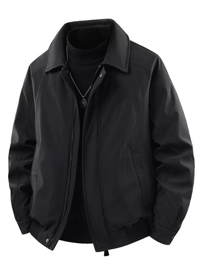 Men's Zip Up Casual Jacket Black