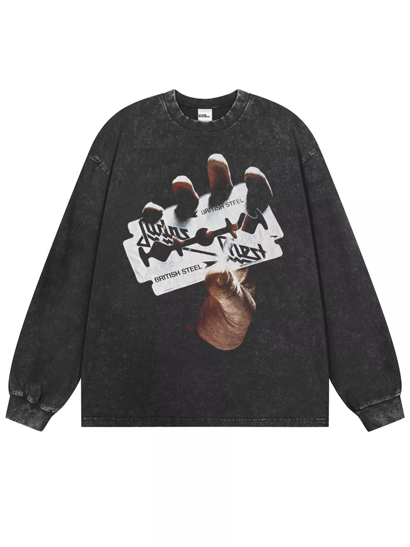 Men's Graphic Long Sleeve T-Shirt Dark Gray
